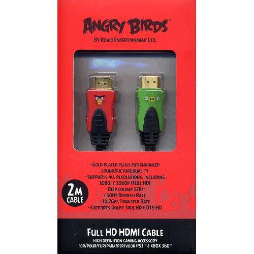 DEA CABLE HDMI ANGRY BIRDSROUGE ET VERT